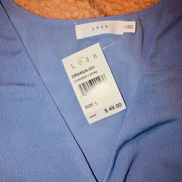 🎀Light Blue Mini Wrap Dress🎀 - Picture 4 of 4